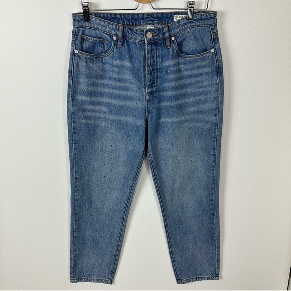 Blanknyc Jeans 30 The Madison Crop High Rise Crop  Embellished - Picture 1 of 14